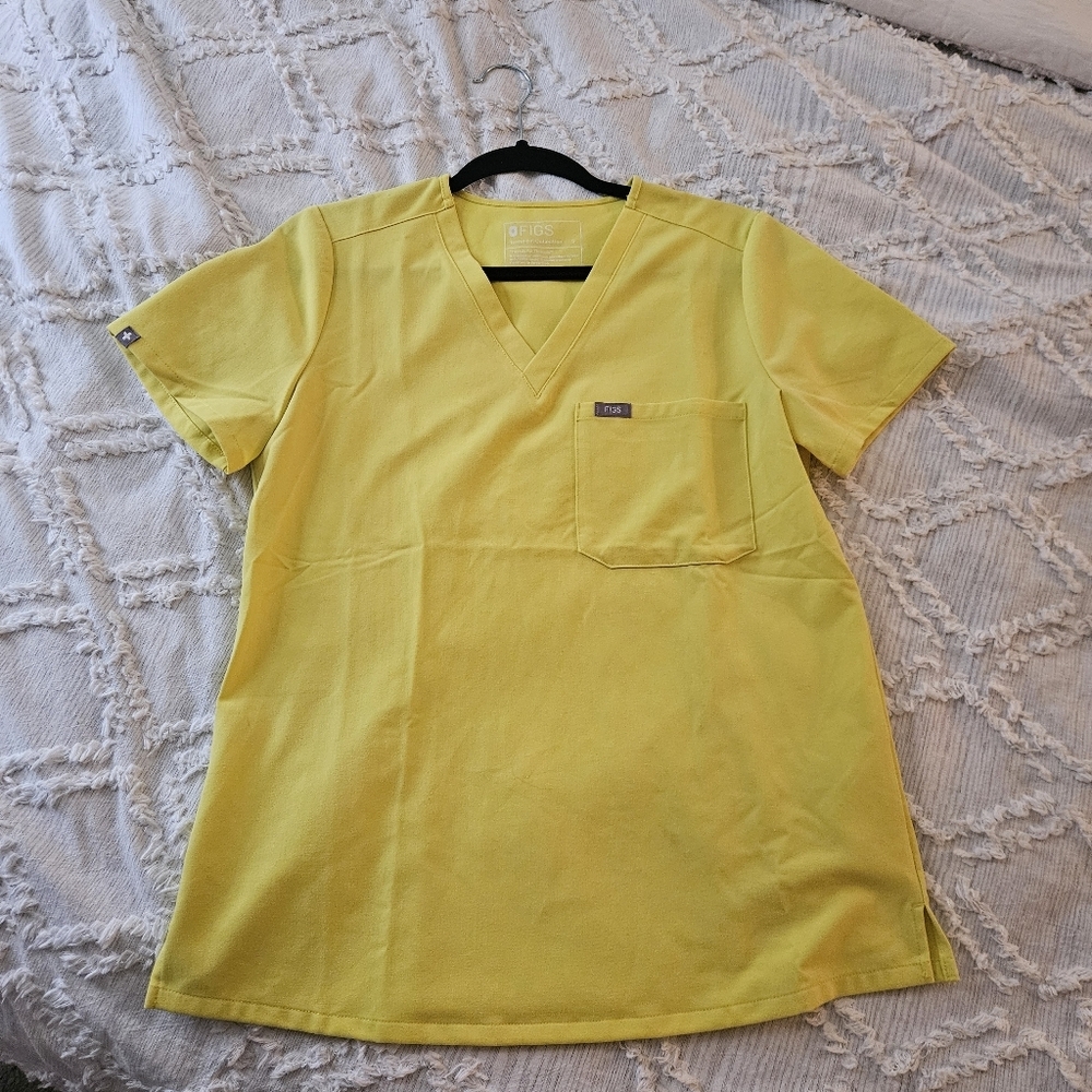 FIGS Yellow Catarina Top Size Small #4234